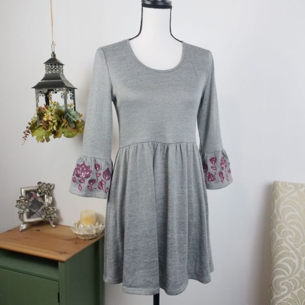 Francesca’s Alta Embroidered sleeve dress.